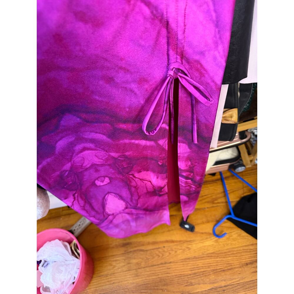 Sodah London Sweetie Maxi Dress Pink Side Slit Bodycon Sexy Size 12 Large - Picture 11 of 14